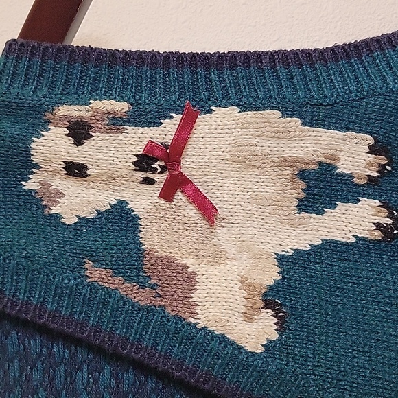 Vintage Christopher & Banks Hand Embroidered Dog Sweater Vest - Picture 3 of 10